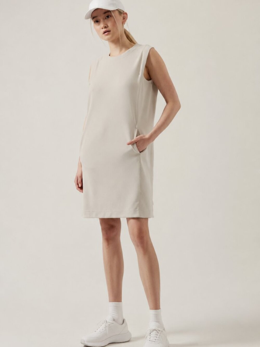 Athleta Seasoft Tank Dress Abalone Grey Size 1X